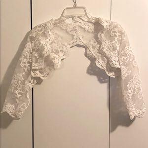 White Lace Formal Shawl
